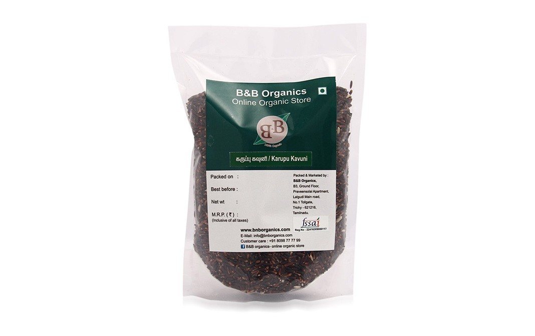 B&B Organics Karupu Kavuni    Pack  10 kilogram